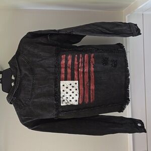 Black pol flag jacket